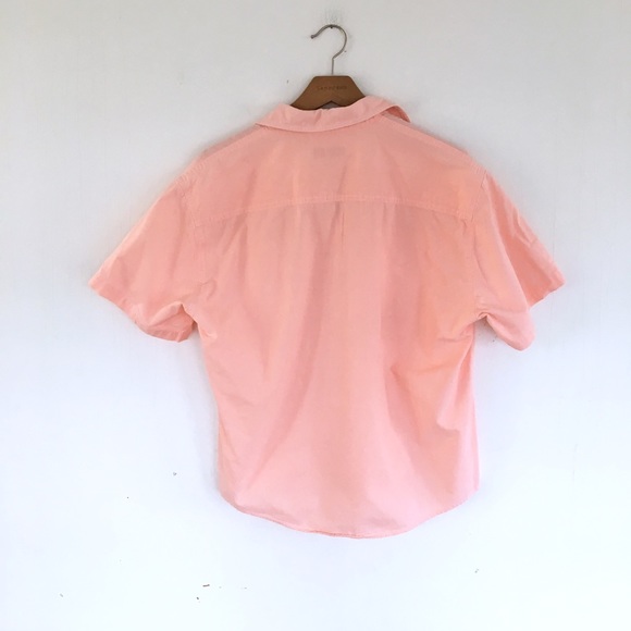 Vintage vibrant peach cotton boxy top - Picture 4 of 8